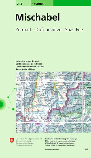 Swisstopo | 284 Mischabel - • WEBER VERLAG