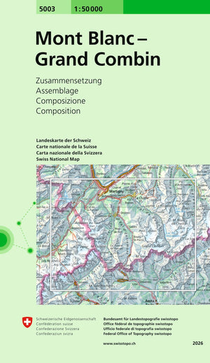 Swisstopo | 5003 Mont Blanc - Grand Combin - • WEBER VERLAG