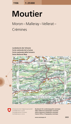 Swisstopo | 1106 Moutier - • WEBER VERLAG