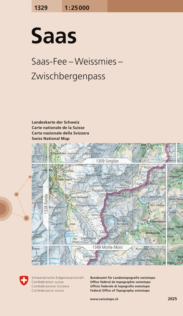 Swisstopo | 1329 Saas - • WEBER VERLAG
