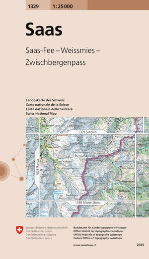 Swisstopo | 1329 Saas - • WEBER VERLAG