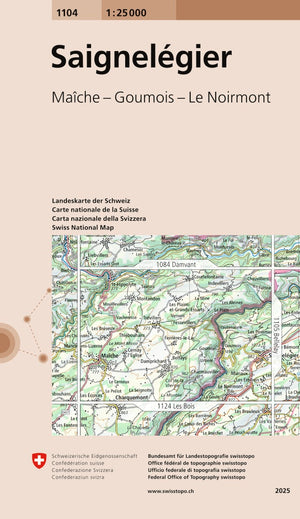 Swisstopo | 1104 Saignelégier - • WEBER VERLAG