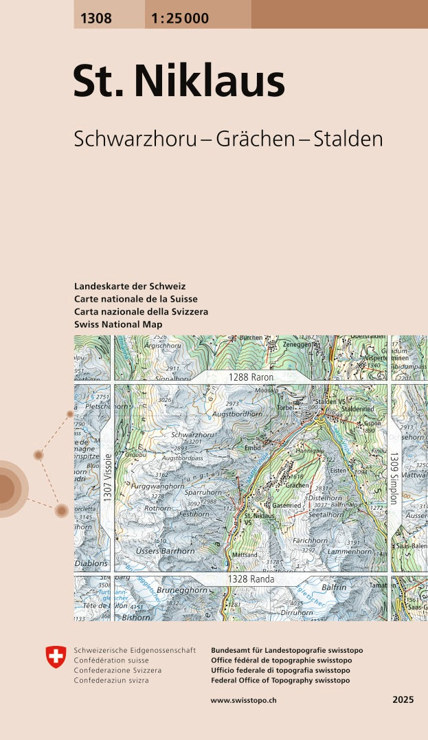 Swisstopo | 1308 St. Niklaus - • WEBER VERLAG