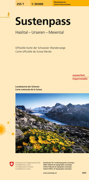 Swisstopo | 255T Sustenpass Wanderkarte - • WEBER VERLAG
