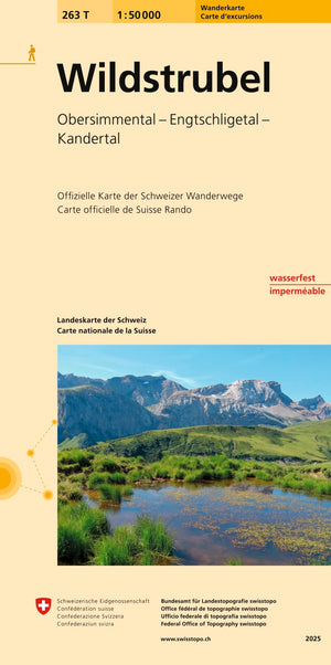 Swisstopo | 263T Wildstrubel Wanderkarte - • WEBER VERLAG