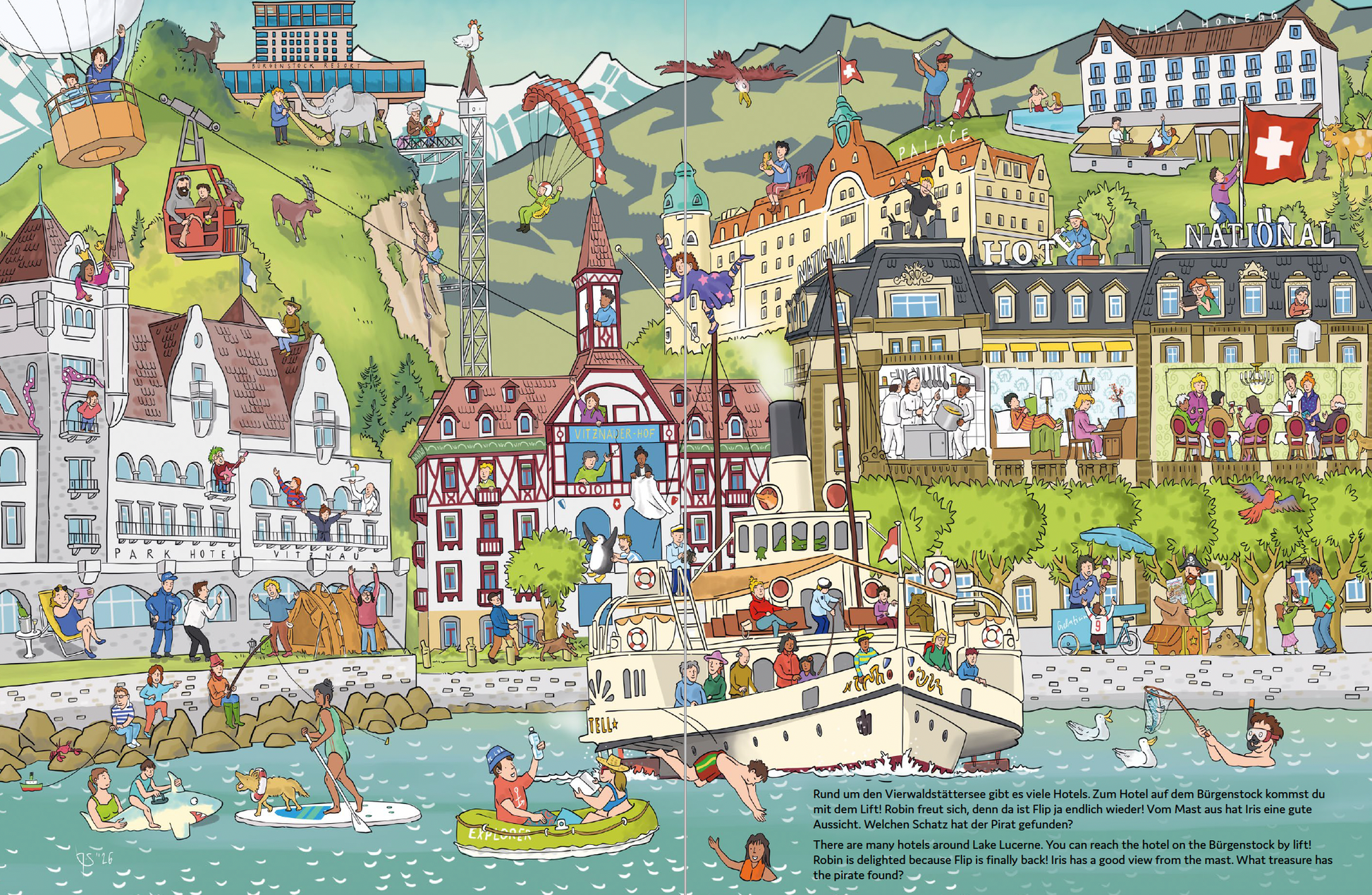 Tobias Sturm | Mein Wimmelbuch Vierwaldstättersee / Lake Lucerne - • WEBER VERLAG