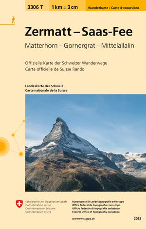 Swisstopo | 3306T Zermatt - Saas-Fee Wanderkarte - • WEBER VERLAG