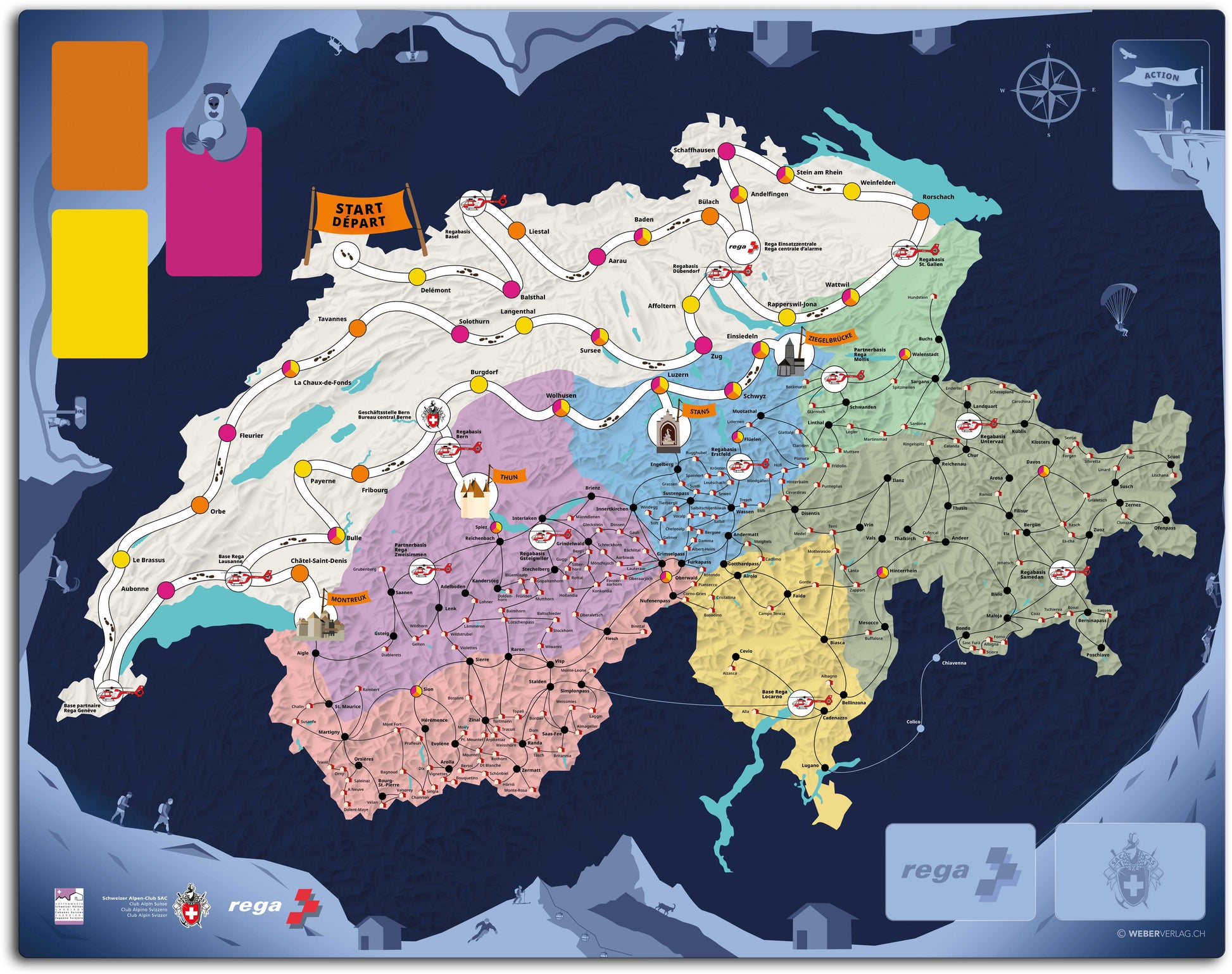 Das grosse Schweizer Hüttenspiel - • WEBER VERLAG