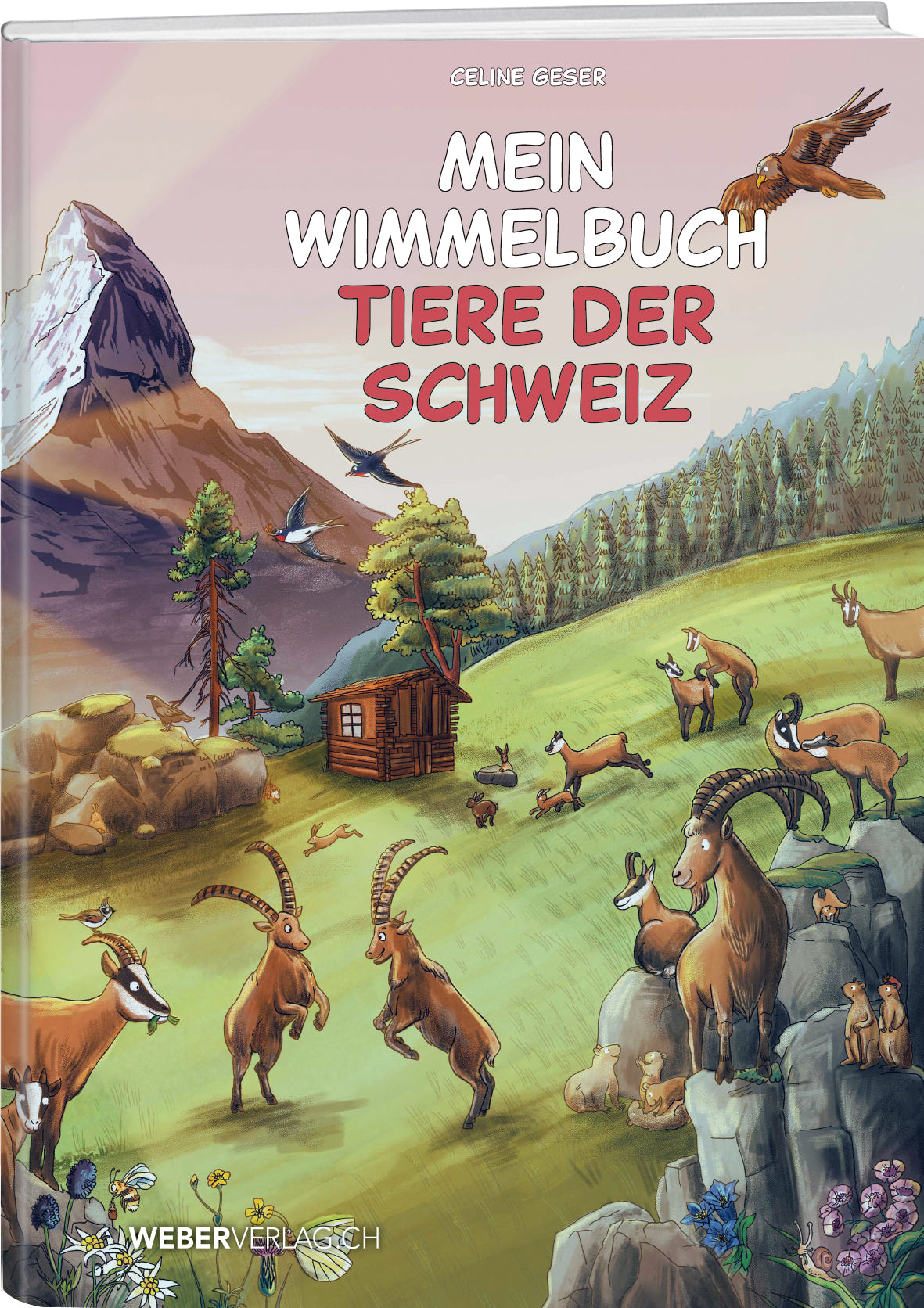 Celine Geser: Mein Wimmelbuch Tiere der Schweiz - WEBER VERLAG