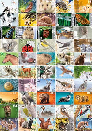 50 Tier-Briefmarken als Postkarten - WEBER VERLAG